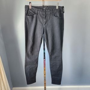 MOTHER Denim The Looker Skinny Jeans Not Guilty Wash Black Overdye Women's 31.